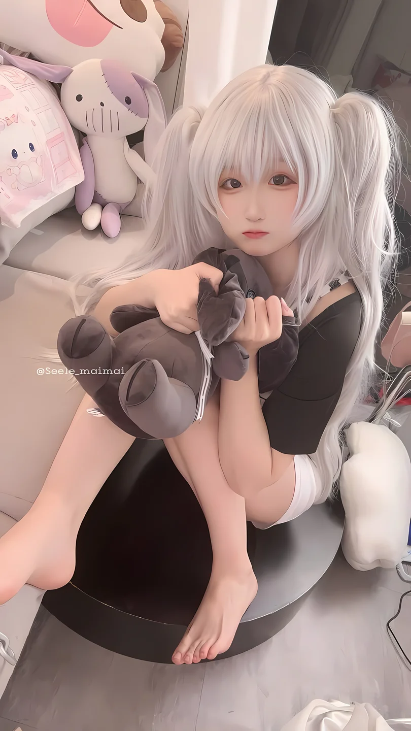 seele麦麦 - No.021 白色双马尾 [16P-82MB] tg@simisebaisi 【丝足阁】003.webp